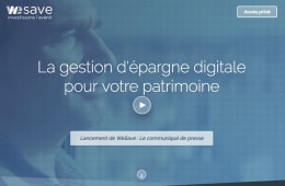 Page d'accueil du site WeSave