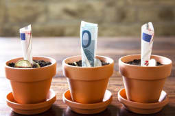 Des billets dans des pots