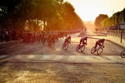 Des cyclistes