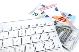 Clavier d'ordinateur et euros