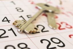 Un cl sur un calendrier