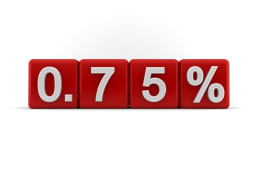 Pourcentage de 0,75%