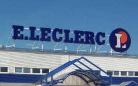 Enseigne d'un supermarch E.Leclerc