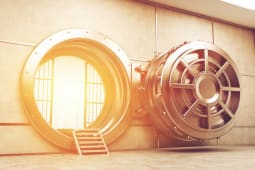 Coffre-fort grand ouvert