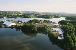 Vue arienne du site des Eurockennes de Belfort