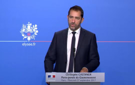 Castaner lors de la prsentation PLF2018