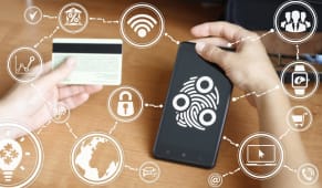 Smartphone avec biomtrie et carte bancaire 