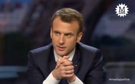 Macron en 2018 en interview Mediapart-BFM-RMC
