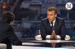 Macron en 2018 en interview Mediapart-BFM-RMC