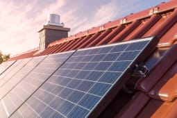 Panneaux photovoltaques sur le toit d'une maison