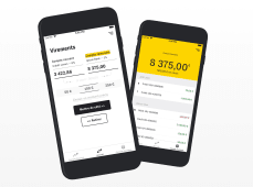 Interface de l'application Cashbee sur iPhone
