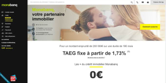 Prsentation du crdit immobilier sur le site web de Monabanq