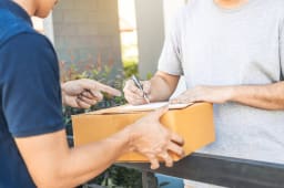 Livraison, colis, poste, ecommerce, domicile