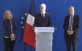 Confrence de presse de Bruno Le Maire en 2020