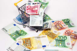 cadis avec des billets en euros