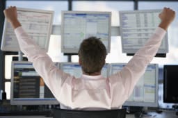 Un trader qui a gagn en Bourse
