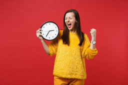 Femme et horloge