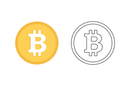 logo du bitcoin, cryptomonnaie