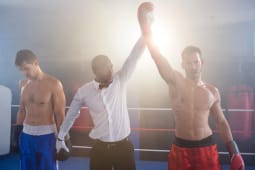 Boxe match duel victoire