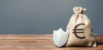 bourse en euros protge par un bouclier