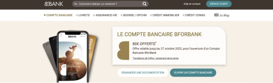 Offre de compte bancaire BforBank