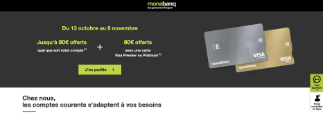 Promo 160 euros Monabanq