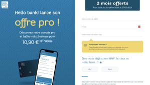 offre compte pro Hello bank