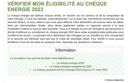 Chque nergie 2023 : utilisez ce simulateur