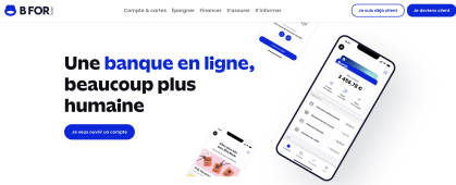 La page d'accueil de BforBank