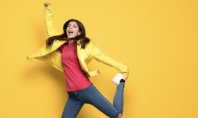 femme saut