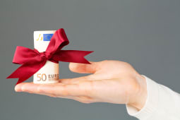 euros ruban cadeau