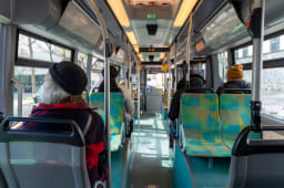 L'intrieur d'un bus.