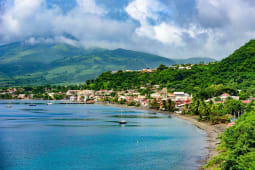 La cte paradisiaque de Saint-Pierre, en Martinique.