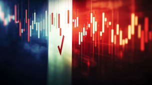 Le drapeau franais avec des symboles de taux.