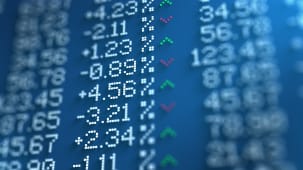 Un affichage avec des variations de pourcentages.