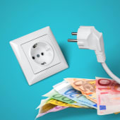 Une prise lectrique et des billets.