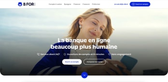 Page d'accueil du site de BforBank
