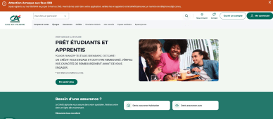 Des messages d'alerte sont apparus sur certains sites du Crdit Agricole.