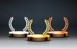 Un podium.