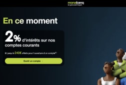 Monabanq offre 2% d'intrts et 240 ? en prime