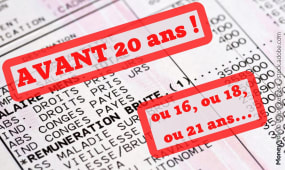 Document avec texte AVANT 20 ans et mentions d'ges spcifiques. carriere longue