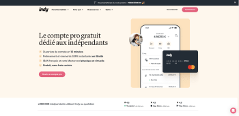 Capture d'�cran de la page d'accueil du site indy.fr