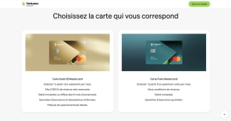 Deux cartes bancaires Fortuneo : Gold et Fosfo Mastercard.