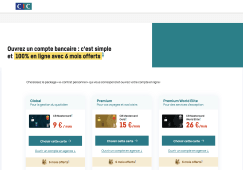 Capture du site CIC pr�sentant l'offre sur les packages e-contrat personnels