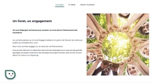 Capture du site du Cr&eacute;dit Agricole pr&eacute;sentant le Livret Engag&eacute; Soci&eacute;taire.