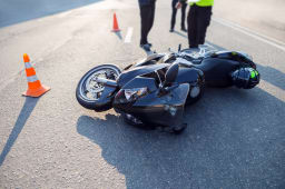 moto accident&eacute;e