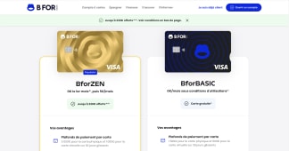 Capture du site BforBANK pr�sentant les offres pour BforZEN et BforBASIC.