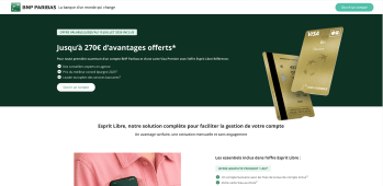Offre BNP Paribas : jusqu?&Atilde; 270? offerts, carte Visa Premier.