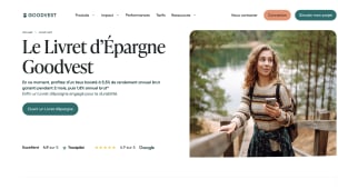 Capture du site Goodvest pr&eacute;sentant le taux boost&eacute; sur le livret