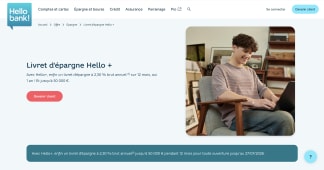 Capture du site Hello bank! pr�sentant le taux boost� sur le livret hello +